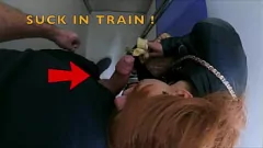 Oynat Çılgın Karısı Trende Halka Açık Dick Emmeye Karşı Koyamıyor!